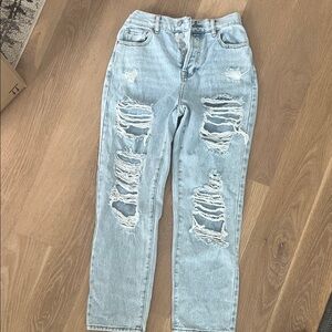 PacSun High Rise Distressed Light Blue Jeans